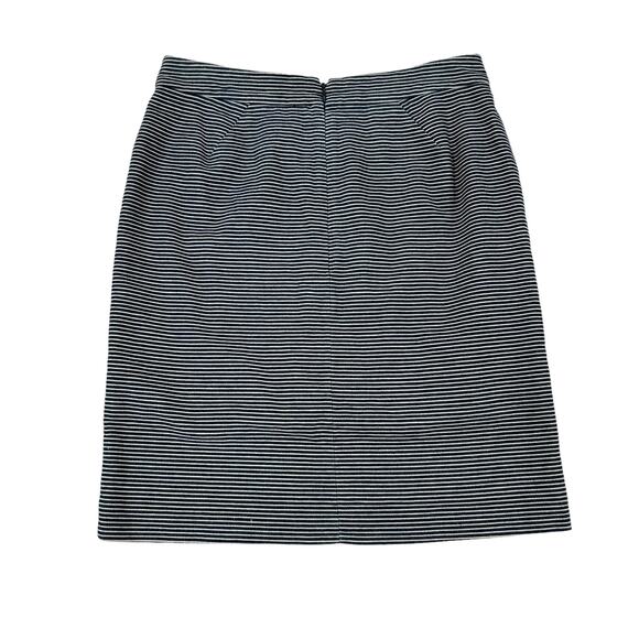 Kate Spade Saturday Navy & White Stripe Layover Slit Front Mini Skirt Womens 4 - Picture 6 of 6